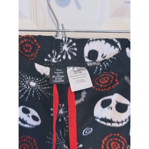 Disney NIGHTMARE BEFORE CHRISTMAS Fleece Pajama Pants Cozy Graphic XL Black - Picture 4 of 5